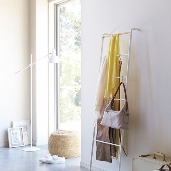 Biely dekoratívny rebrík YAMAZAKI Tower Ladder-image-1