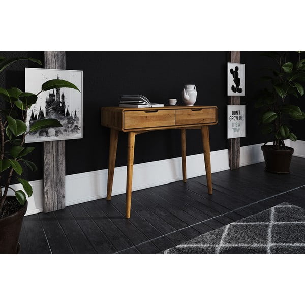 Toaletný stolík z dubového dreva 90x40 cm Greg - The Beds-image-2