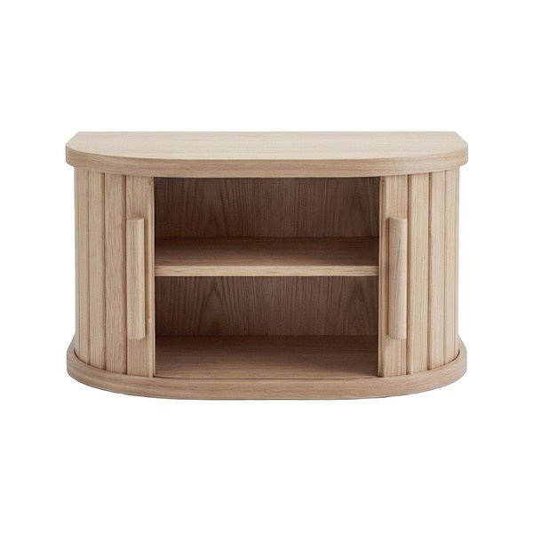 Závesný/s poličkami nočný stolík v dekore duba v svetlo prírodnej farbe Meta – Unique Furniture-image-2
