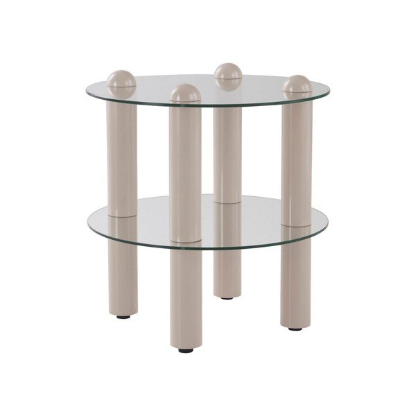 Sklenený okrúhly odkladací stolík ø 48 cm Egan – Jotex
