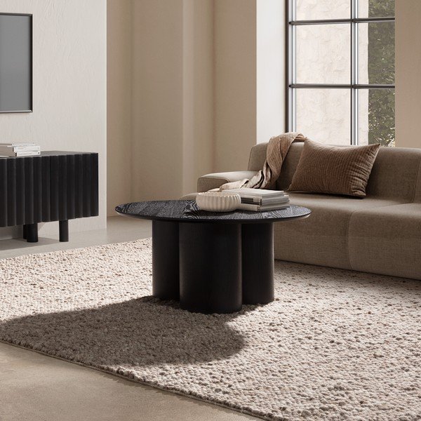 Čierny okrúhly konferenčný stolík ø 80 cm Lua – MOME-image-2