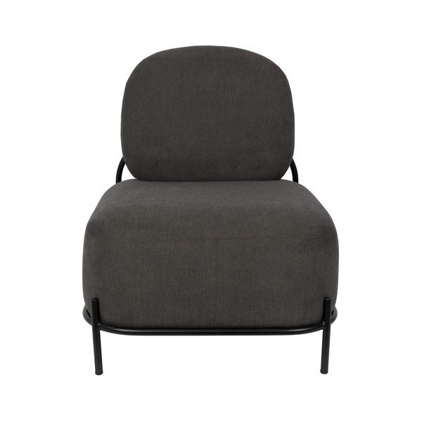 Tmavosivé kreslo White Label Polly-image-2