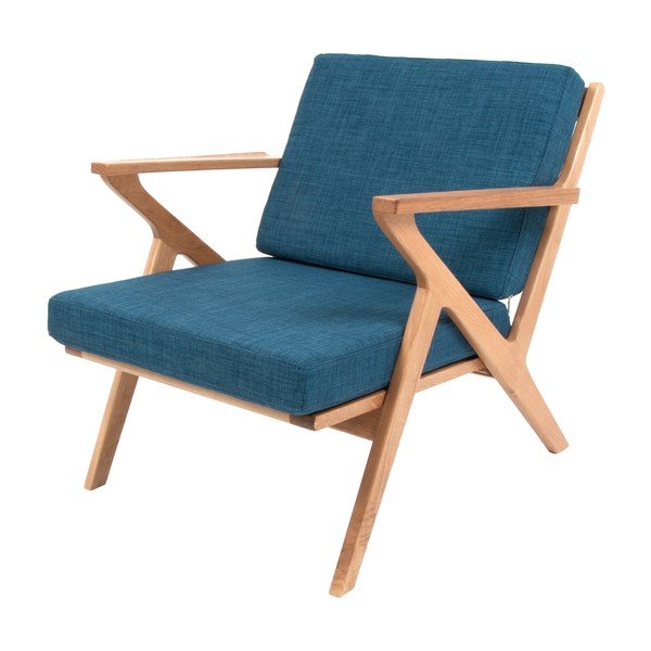 Kreslo Present Time Rest Oak Blue-image-1
