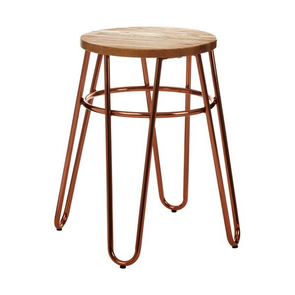 Stolička z brestového dreva v prírodnej farbe/v ružovo zlatej farbe District – Premier Housewares