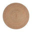 Jutový okrúhly koberec v lososovej farbe/v prírodnej farbe ø 133 cm Capri – Flair Rugs