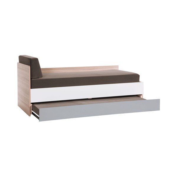 Jednolôžková posteľ s bielymi a sivými detailmi Vox Evolve, 90 × 200 cm-image-2