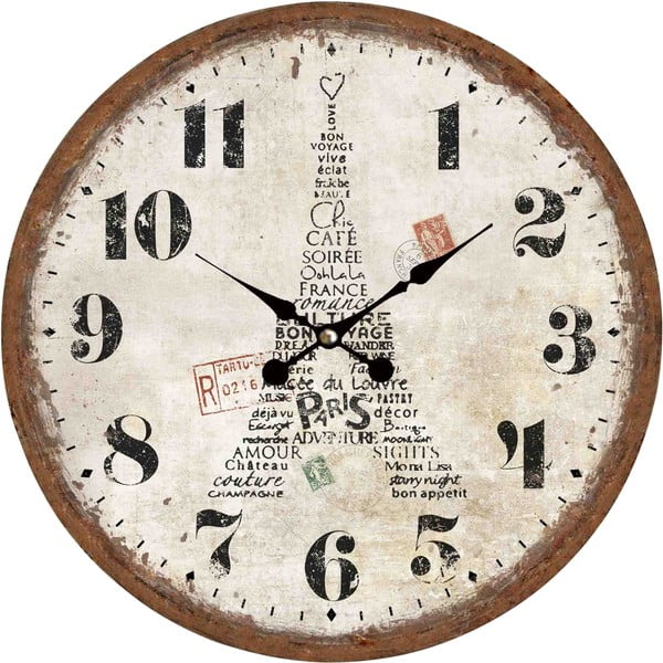 Nástenné hodiny Eiffel in Paris, 34 cm