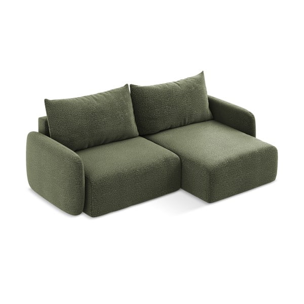 Zelená rozkladacia/s úložným priestorom rohová pohovka (pravý roh) Kalena – Makamii-image-3