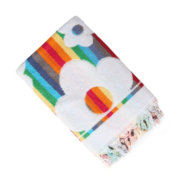Farebná plážová osuška z bavlny New Yoork, 70 × 140