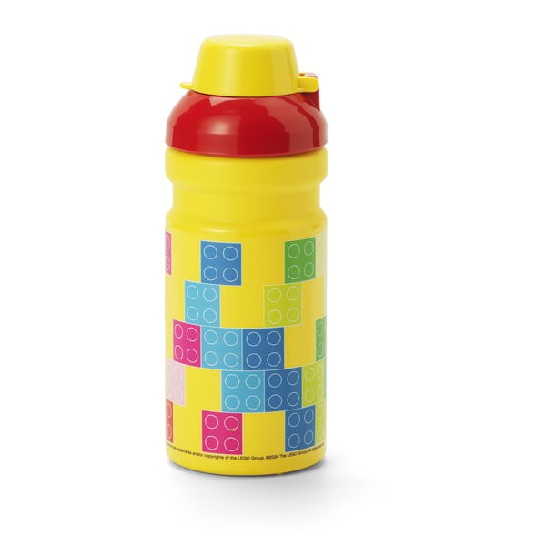 Žltá detská fľaša 390 ml Brick – LEGO®