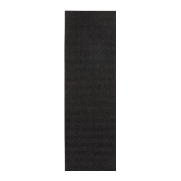 Čierny behúň vhodný aj do exteriéru BT Carpet Sisal, 80 x 500 cm