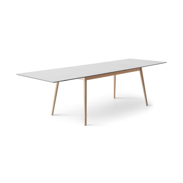 Rozkladací jedálenský stôl s bielou doskou v bielo-prírodnej farbe 100x210 cm Meza – Hammel Furniture-image-1