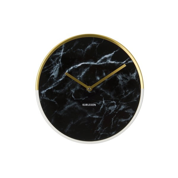 Nástenné mramorové hodiny s ručičkami v zlatej farbe Karlsson Marble Delight