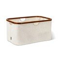 Krémový látkový skladací kôš na bielizeň Bamboo/Linen – Bigso