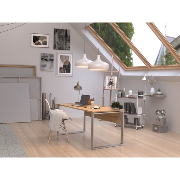 Pracovný stôl v dekore duba 79x158 cm Altino – Germania-image-1