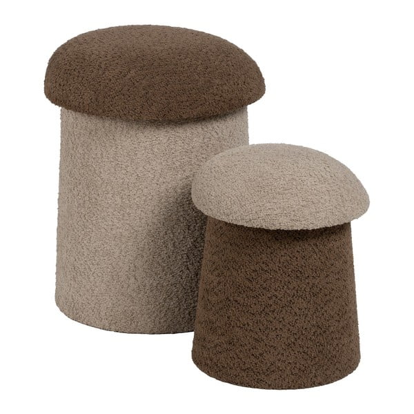 Hnedo-béžový taburet – Ixia