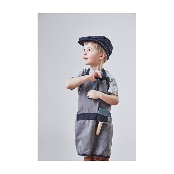 Sivá detská pracovná zástera s čapicou Flexa Play Builder´s Costume-image-3