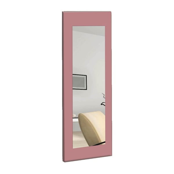Nástenné zrkadlo s ružovým rámom Oyo Concept Chiva, 40 x 120 cm