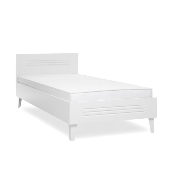 Biela jednolôžková posteľ Intertrade Factory, 90 x 200 cm