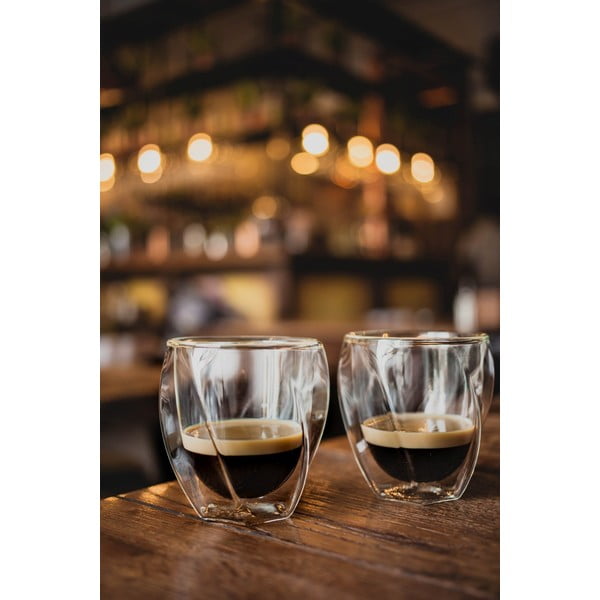 Dvojstenné hrnčeky na cappuccino v súprave 2 ks 250 ml Cristallo – Vialli Design-image-1