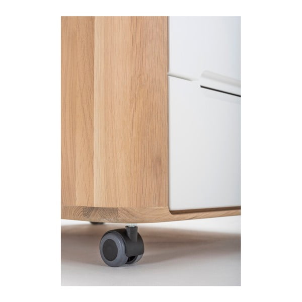 Zásuvkový diel s konštrukciou z masívneho dubového dreva Gazzda Ena-image-3