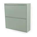 Sivozelená kovová výklopná skrinka na topánky 75x77,5x22,5 cm Billy – Spinder Design