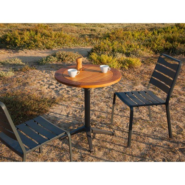 Hliníkový okrúhly záhradný jedálenský stôl ø 68 cm Spring – Ezeis-image-1