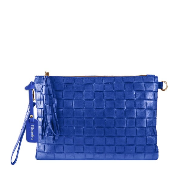 Modrá kožená listová kabelka Maison Bag Ally