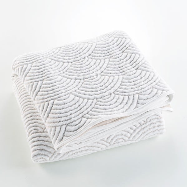 Biela/béžová súprava prikrývky a obliečky na vankúš jersey 220x240 cm Cassandra – douceur d'intérieur