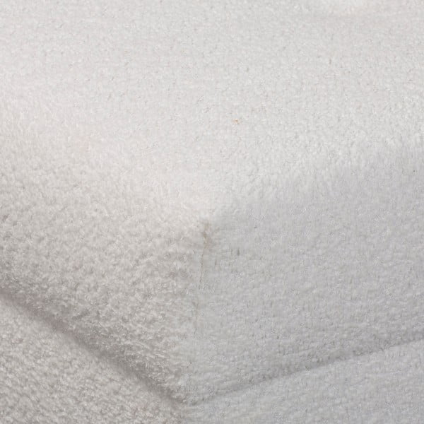 Biely taburet z textílie buklé Ariella – Ropez-image-1