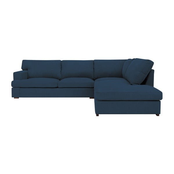 Modrá rohová pohovka Windsor & Co Sofas Daphne, pravý roh