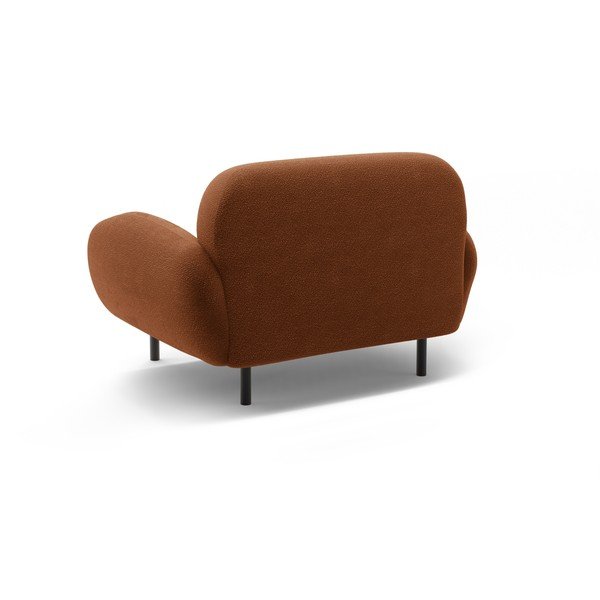 Terakotové kreslo z textílie buklé Poppy – Micadoni -image-2