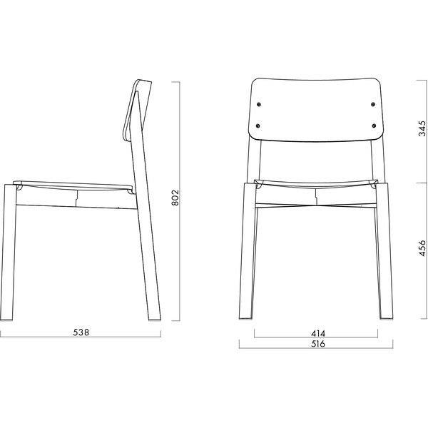 Čierna stohovateľná jedálenská stolička Wem – noo.ma-image-4