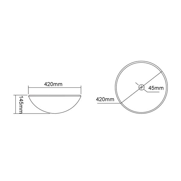 Sklenené okrúhle umývadlo ø 42 cm Puketa – Sapho-image-4