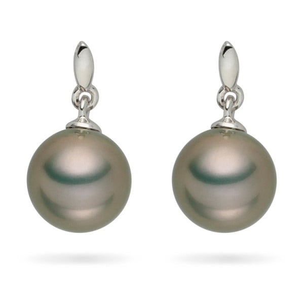 Svetlohnedé perlové náušnice Pearls of London Romance, 1,8 cm