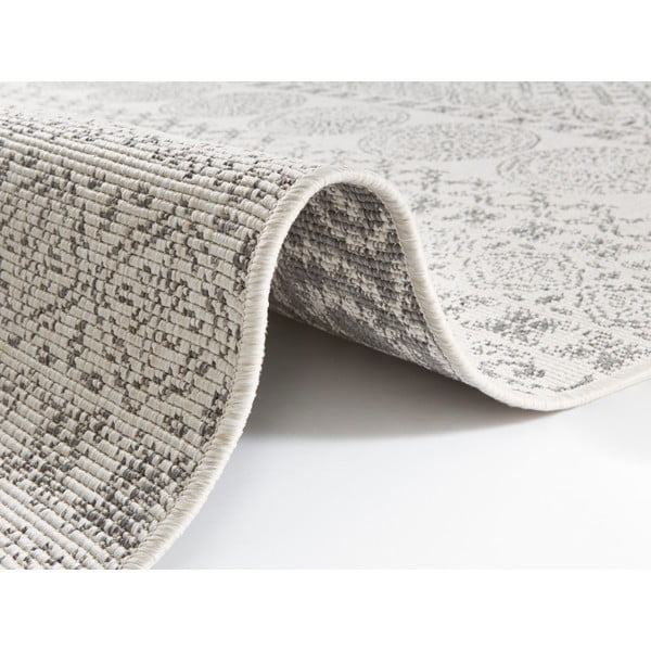 Sivo-biely vonkajší koberec Ragami Circle, 80 x 150-image-1