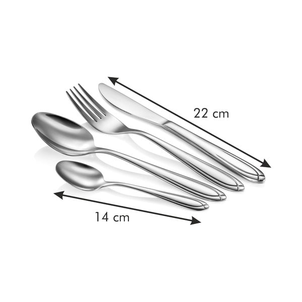 Nerezový príbor v striebornej farbe 24 ks Scarlett – Tescoma-image-1