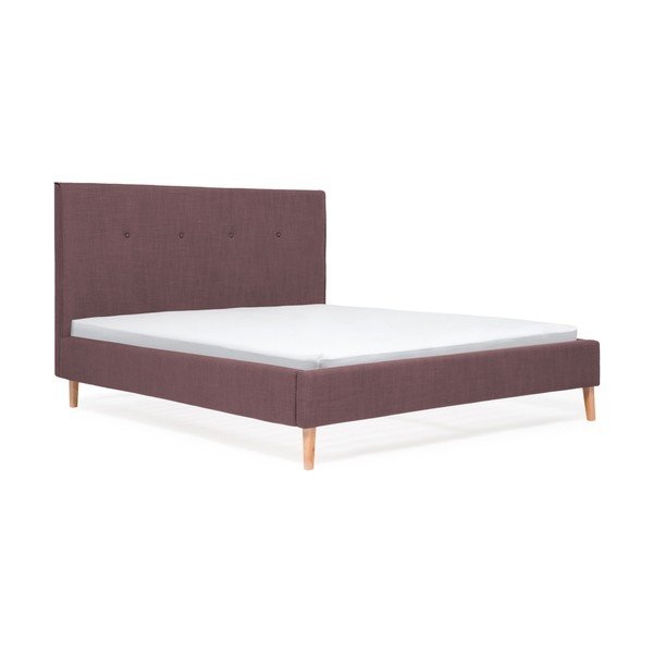 Fialová posteľ Vivonita Kent Linen, 200 × 140 cm-image-2