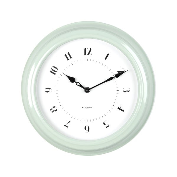 Zelené nástenné hodiny Karlsson Fifties, priemer 30 cm