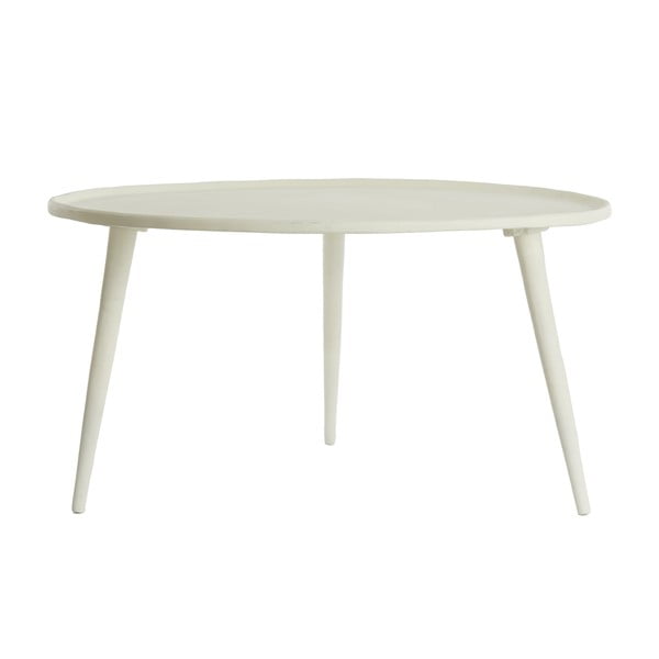 Krémový kovový okrúhly konferenčný stolík ø 67,5 cm Babina – Light & Living