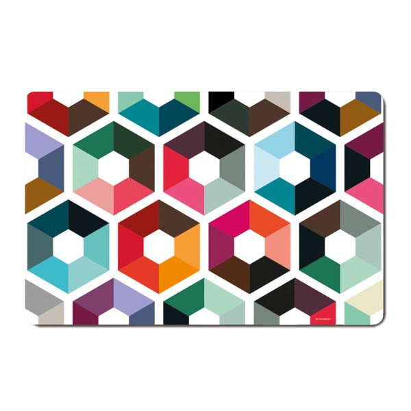 Sada 4 prestieraní Remember Hexagon, 44 × 28,5 cm
