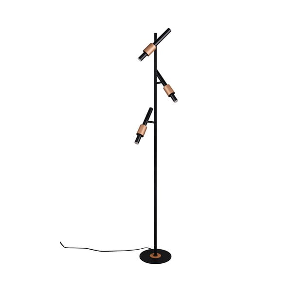 Čierna/v bronzovej farbe LED stojacia lampa (výška  150 cm) Ikaris – Trio Select