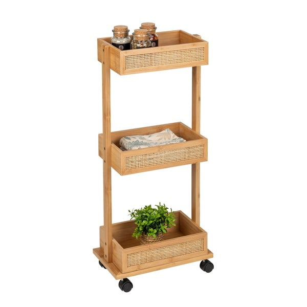 Bambusový kúpeľňový regál Wenko Allegre-image-4