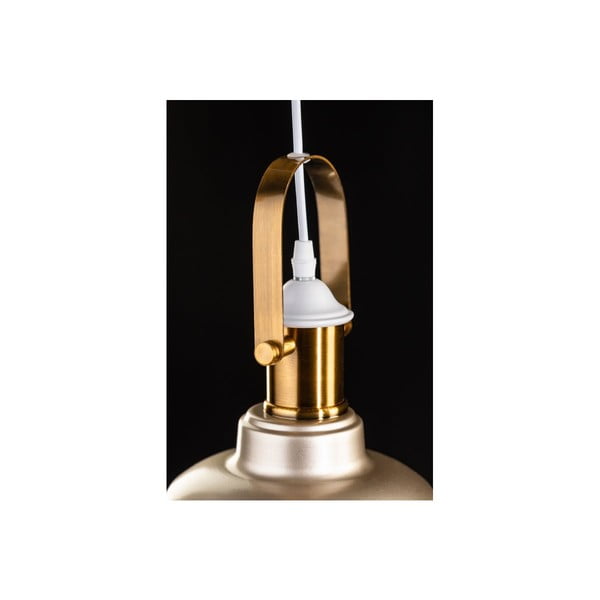 Béžové závesné svietidlo s kovovým tienidlom ø 22 cm Zenit – GTV-image-1