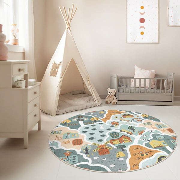 Prateľný detský hrací koberec ø100 cm Farmer's Life – Mila Home-image-2