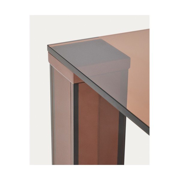 Sklenený jedálenský stôl 100x200 cm Adularia – Kave Home-image-3