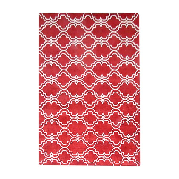 Červený vlnený koberec Bakero Riviera, 183 × 122 cm