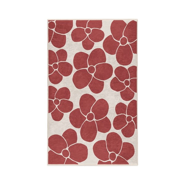 Červený prateľný koberec 60x100 cm Red Meadow – Mila Home