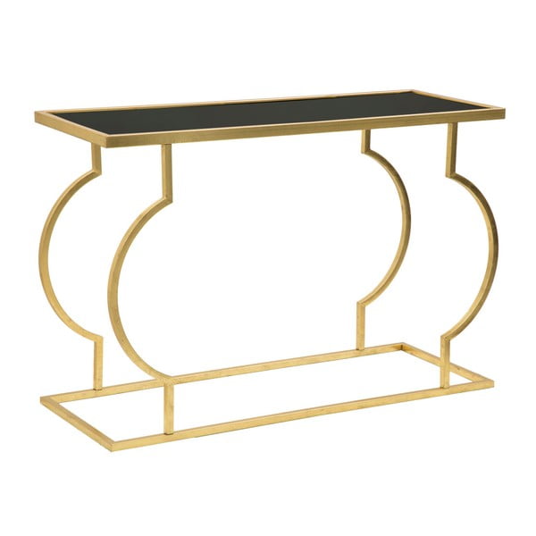 Konzolový stolík s železnou konštrukciou v zlatej farbe Mauro Ferretti, 120 × 45 cm