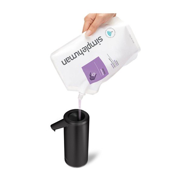 Matne čierny bezdotykový oceľový dávkovač mydla 266 ml – simplehuman-image-2